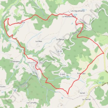 Itinéraire Boucle Montromant, distance, dénivelé, altitude, carte, profil, trace GPS