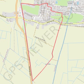 Itinéraire Les Templiers - Puyravault, distance, dénivelé, altitude, carte, profil, trace GPS