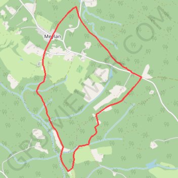 Itinéraire Meylan, balade entre pins et chênes - Pays d'Albret, distance, dénivelé, altitude, carte, profil, trace GPS