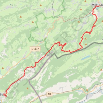 Itinéraire Grandes Traversées du Jura - Le Grand Mont, distance, dénivelé, altitude, carte, profil, trace GPS