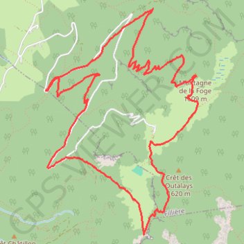 Itinéraire Montagne de la Foge - Petit Montoir, distance, dénivelé, altitude, carte, profil, trace GPS