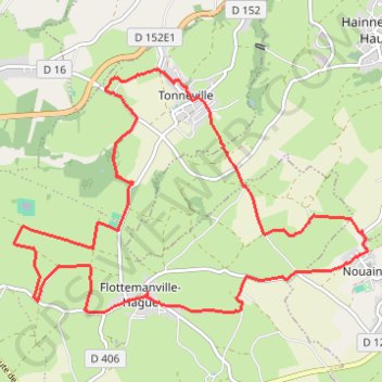 Itinéraire Flottemanville-Hague (50690), distance, dénivelé, altitude, carte, profil, trace GPS