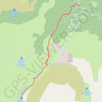 Itinéraire Cabane de Quioulès, distance, dénivelé, altitude, carte, profil, trace GPS