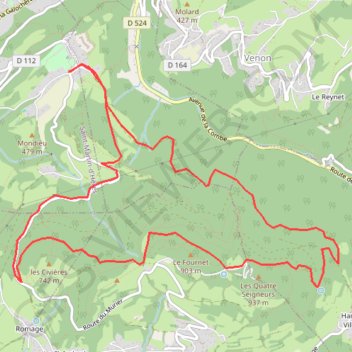 Itinéraire Le tour des quatres seigneurs, distance, dénivelé, altitude, carte, profil, trace GPS