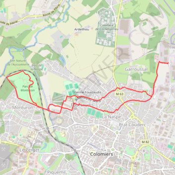 Itinéraire Colomiers trail du train, distance, dénivelé, altitude, carte, profil, trace GPS
