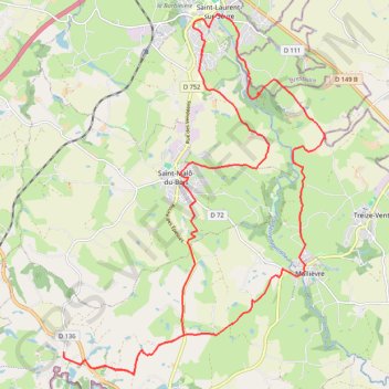 Itinéraire Du Puy du Fou à Saint-Malo du Bois par Mallievre, distance, dénivelé, altitude, carte, profil, trace GPS