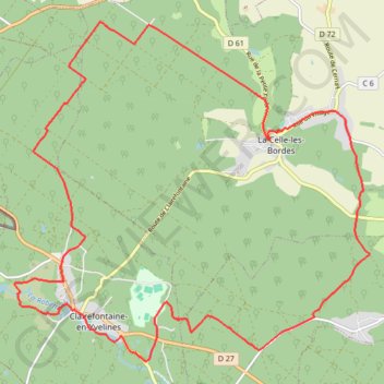 Itinéraire En forêt de Rambouillet, distance, dénivelé, altitude, carte, profil, trace GPS