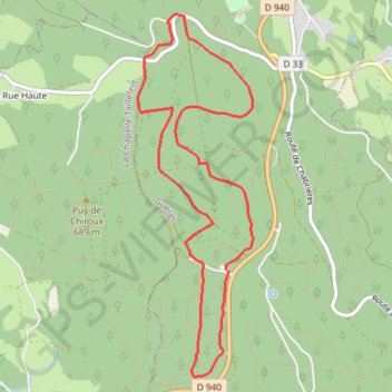 Itinéraire Monts de Guéret - Guéret, distance, dénivelé, altitude, carte, profil, trace GPS