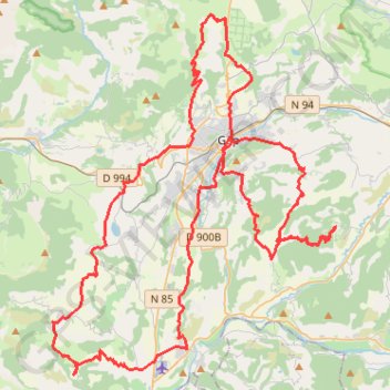 Itinéraire Gap - Gap, distance, dénivelé, altitude, carte, profil, trace GPS