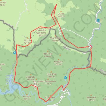 Itinéraire Circulaire d'Oragate, distance, dénivelé, altitude, carte, profil, trace GPS