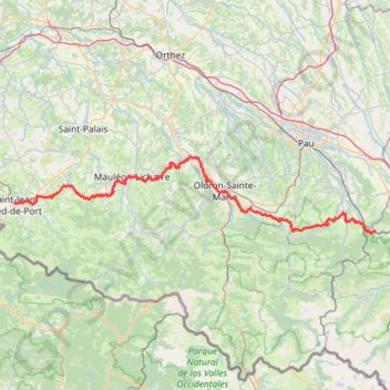 Itinéraire GR78 De Saint Pé-de-Bigorre (Hautes-Pyrénées) à Saint Jean-Pied-de-Port (Pyrénées-Atlantiques), distance, dénivelé, altitude, carte, profil, trace GPS