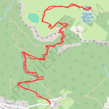 Itinéraire Refuge de Varan, distance, dénivelé, altitude, carte, profil, trace GPS