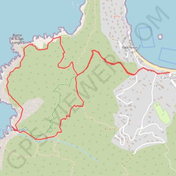 Itinéraire Migini - Campomoro, distance, dénivelé, altitude, carte, profil, trace GPS