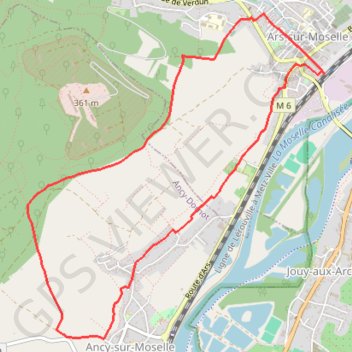 Itinéraire Ars-sur-Moselle (gare), distance, dénivelé, altitude, carte, profil, trace GPS