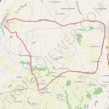 Itinéraire 1 - CLM individuel, distance, dénivelé, altitude, carte, profil, trace GPS