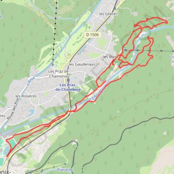 Itinéraire 10km du Mont-Blanc, distance, dénivelé, altitude, carte, profil, trace GPS
