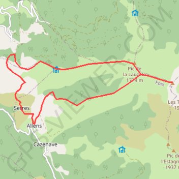 Itinéraire Mont Fourcat en circuit depuis Serres, distance, dénivelé, altitude, carte, profil, trace GPS