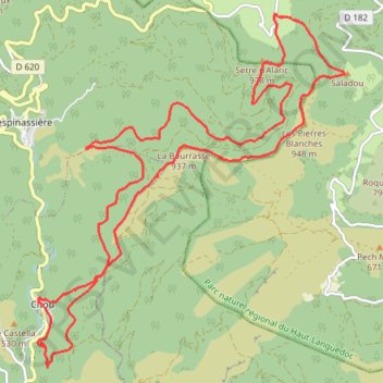 Itinéraire Autour de l'Argent Double - Citou, distance, dénivelé, altitude, carte, profil, trace GPS