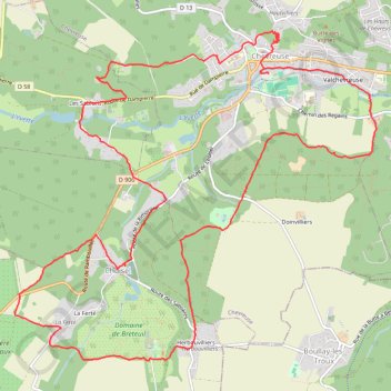 Itinéraire 4 chateaux, distance, dénivelé, altitude, carte, profil, trace GPS