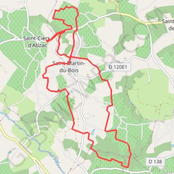 Itinéraire Saint Ciers d'ABZAC, distance, dénivelé, altitude, carte, profil, trace GPS