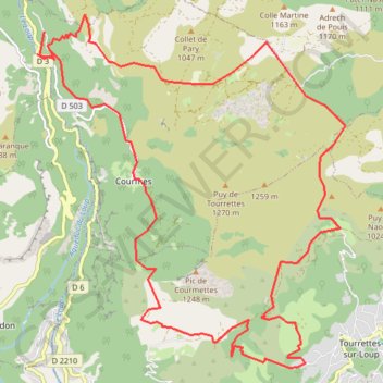 Itinéraire Bramafan - Saint-Barnabé, distance, dénivelé, altitude, carte, profil, trace GPS