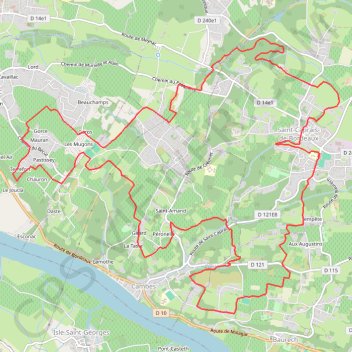 Itinéraire Trail de Saint Caprais de Bordeaux, distance, dénivelé, altitude, carte, profil, trace GPS