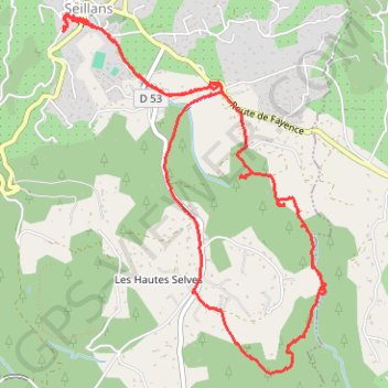 Itinéraire Les bories de Seillans, distance, dénivelé, altitude, carte, profil, trace GPS
