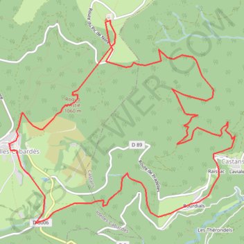 Itinéraire Rando châtaignes, distance, dénivelé, altitude, carte, profil, trace GPS