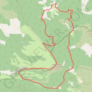 Itinéraire Crête de Chamouse - Laborel, distance, dénivelé, altitude, carte, profil, trace GPS