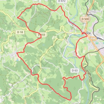 Itinéraire Le Velay des 3 Rivières - Le Circuit de Pouzols -Tence, distance, dénivelé, altitude, carte, profil, trace GPS