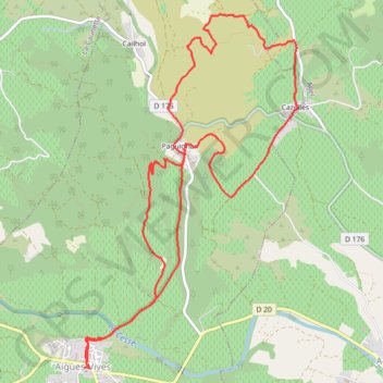 Itinéraire Aigues-Vives-Minervois Paguignan Cazelles, distance, dénivelé, altitude, carte, profil, trace GPS