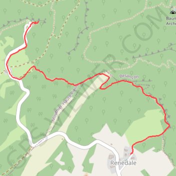 Itinéraire Vallée de la Loue, distance, dénivelé, altitude, carte, profil, trace GPS