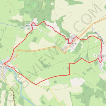 Itinéraire Boucle de Tharoiseau - Saint-Père, distance, dénivelé, altitude, carte, profil, trace GPS
