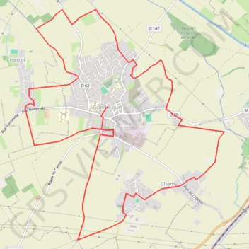 Itinéraire Circuit des 11 clochers (Gondecourt), distance, dénivelé, altitude, carte, profil, trace GPS