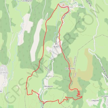 Itinéraire track, distance, dénivelé, altitude, carte, profil, trace GPS