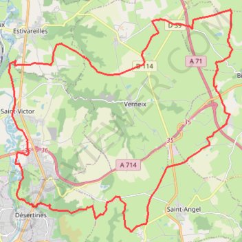 Itinéraire Vers L'Eau, distance, dénivelé, altitude, carte, profil, trace GPS