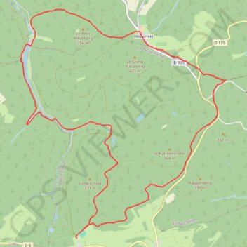 Itinéraire L'Étang du Donnenbach - La Petite-Pierre, distance, dénivelé, altitude, carte, profil, trace GPS