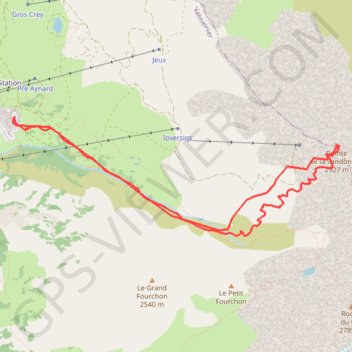 Itinéraire Sandoniere, distance, dénivelé, altitude, carte, profil, trace GPS