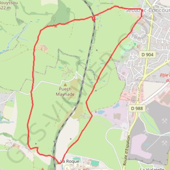 Itinéraire Rodez Agglomeration - Circuit 18 - Les planètes, distance, dénivelé, altitude, carte, profil, trace GPS