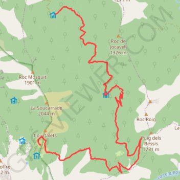 Itinéraire Montée aux Cortalets par la piste, distance, dénivelé, altitude, carte, profil, trace GPS