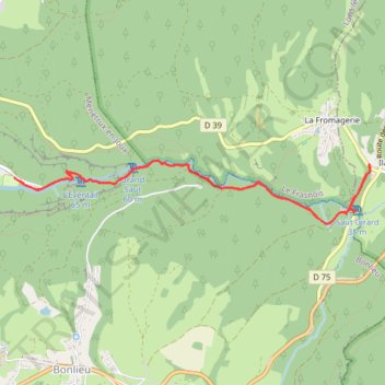 Itinéraire 3 Cascades Herisson, distance, dénivelé, altitude, carte, profil, trace GPS