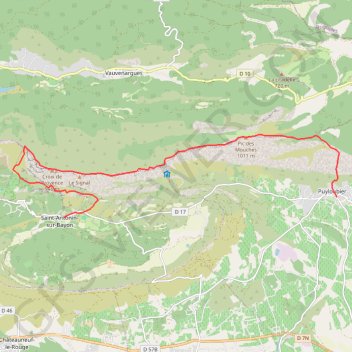 Itinéraire Les Crêtes de Sainte Victoire - Saint Antonin sur Bayon vers Puyloubier, distance, dénivelé, altitude, carte, profil, trace GPS