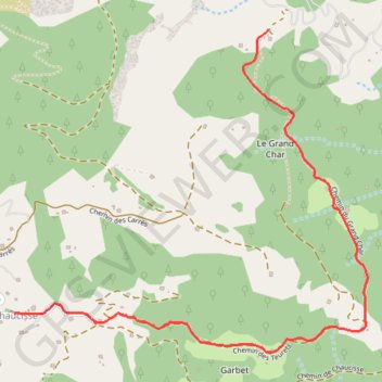 Itinéraire Chaucisse - Nanchard, distance, dénivelé, altitude, carte, profil, trace GPS