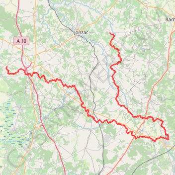 Itinéraire GR360 De Saint-Georges-des-Agoûts à Meux (Charente-Maritime), distance, dénivelé, altitude, carte, profil, trace GPS
