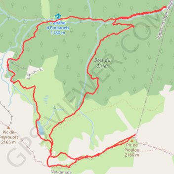 Itinéraire Pic de Pioulou, distance, dénivelé, altitude, carte, profil, trace GPS