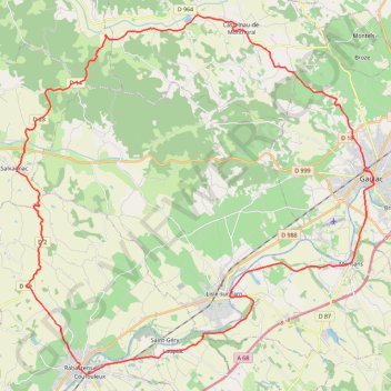 Itinéraire 🚴 Trace du vignoble de Gaillac et Bastides, distance, dénivelé, altitude, carte, profil, trace GPS
