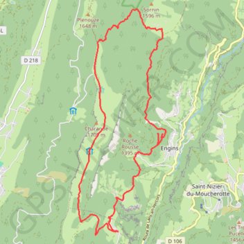 Itinéraire Plateau de la Molière (et du Sornin), distance, dénivelé, altitude, carte, profil, trace GPS
