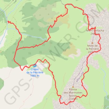 Itinéraire Le Mont Bellacha depuis le Pont des Rouelles, distance, dénivelé, altitude, carte, profil, trace GPS