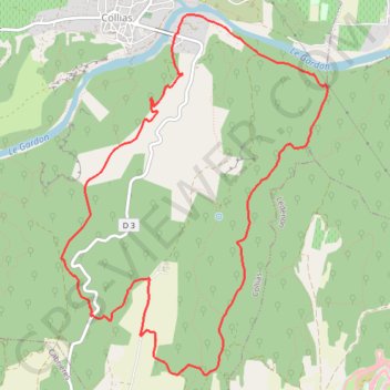 Itinéraire Vallon de Fressiniere - Collias, distance, dénivelé, altitude, carte, profil, trace GPS