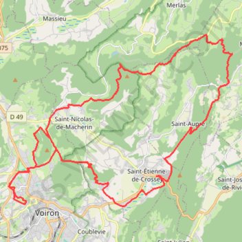 Itinéraire Col des Mille Martyrs, distance, dénivelé, altitude, carte, profil, trace GPS